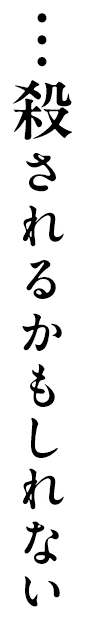 …殺されるかもしれない