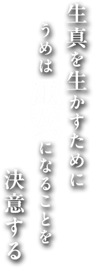 生真を生かすためにうめは巫女になることを決意する