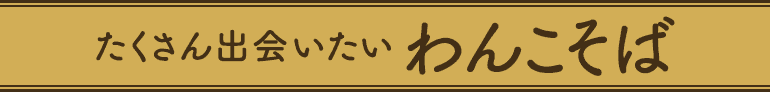 たくさん出会いたいわんこそば