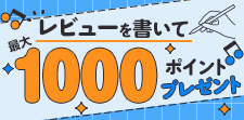 レビュー投稿で最大1000pt!