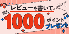 レビュー投稿で最大1000pt!