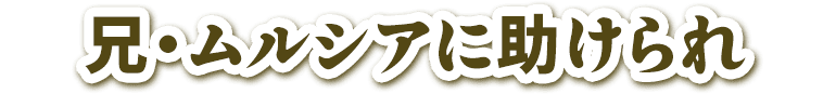 兄・ムルシアに助けられ
