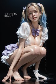 フリル少女、闇の中で