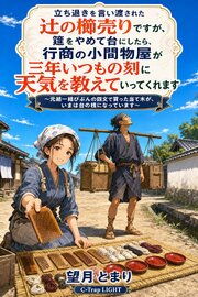 立ち退きを言い渡された辻の櫛売りですが、筵をやめて台にしたら、行商の小間物屋が三年いつもの刻に天気を教えていってくれます