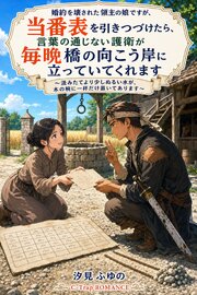 婚約を壊された領主の娘ですが、当番表を引きつづけたら、言葉の通じない護衛が毎晩橋の向こう岸に立っていてくれます